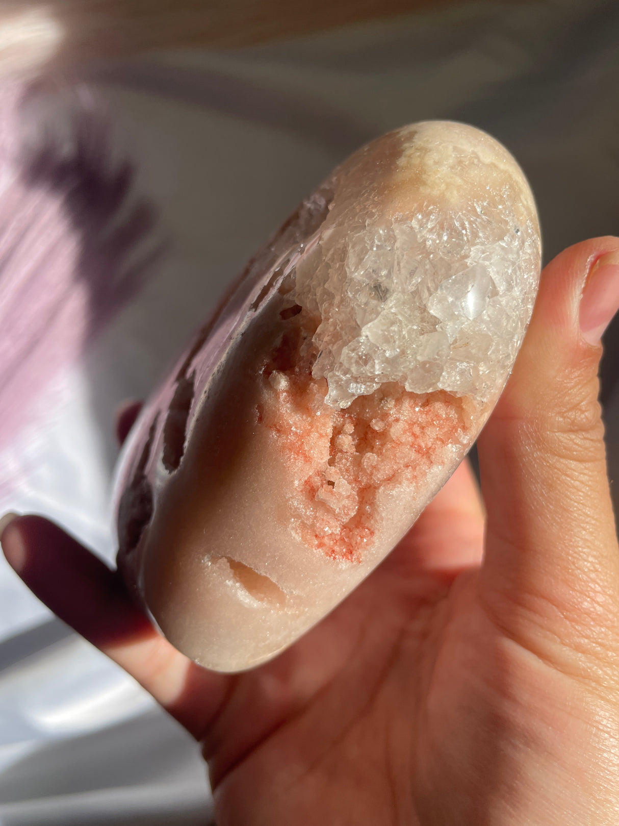 Druzy Pink Amethyst Heart