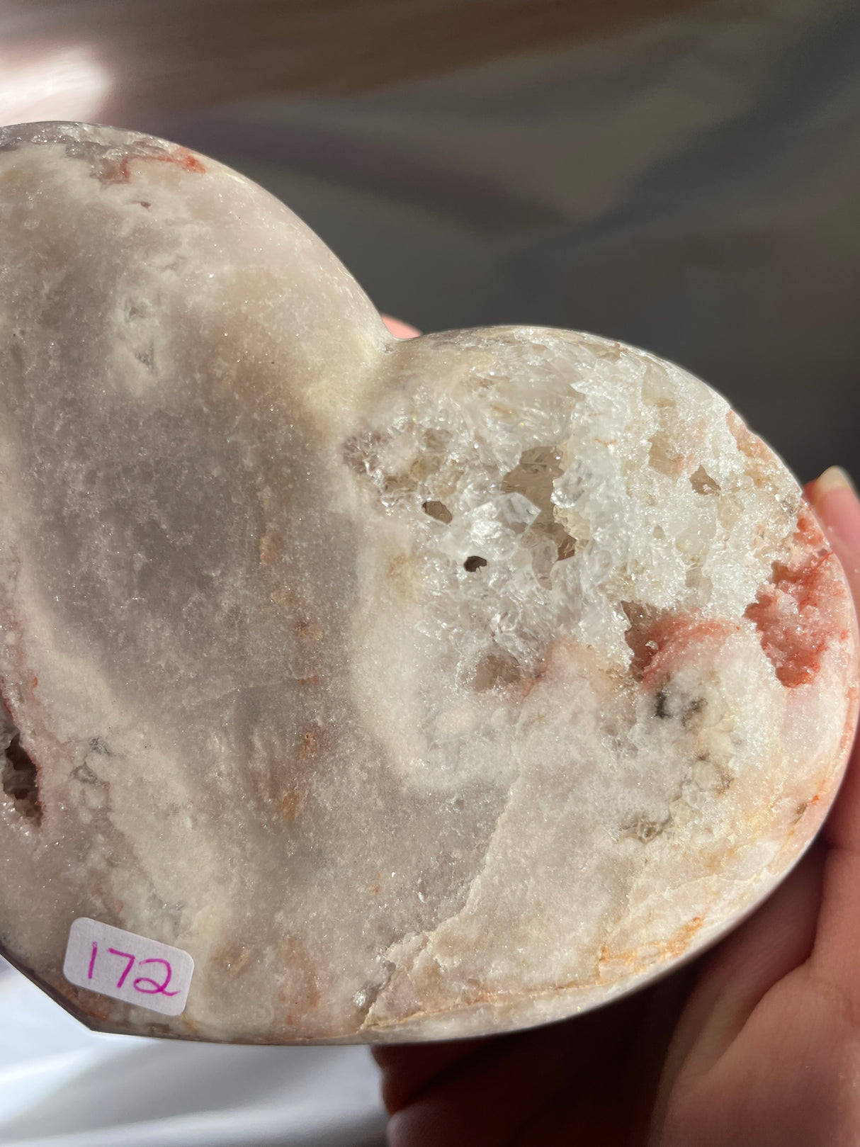 Druzy Pink Amethyst Heart