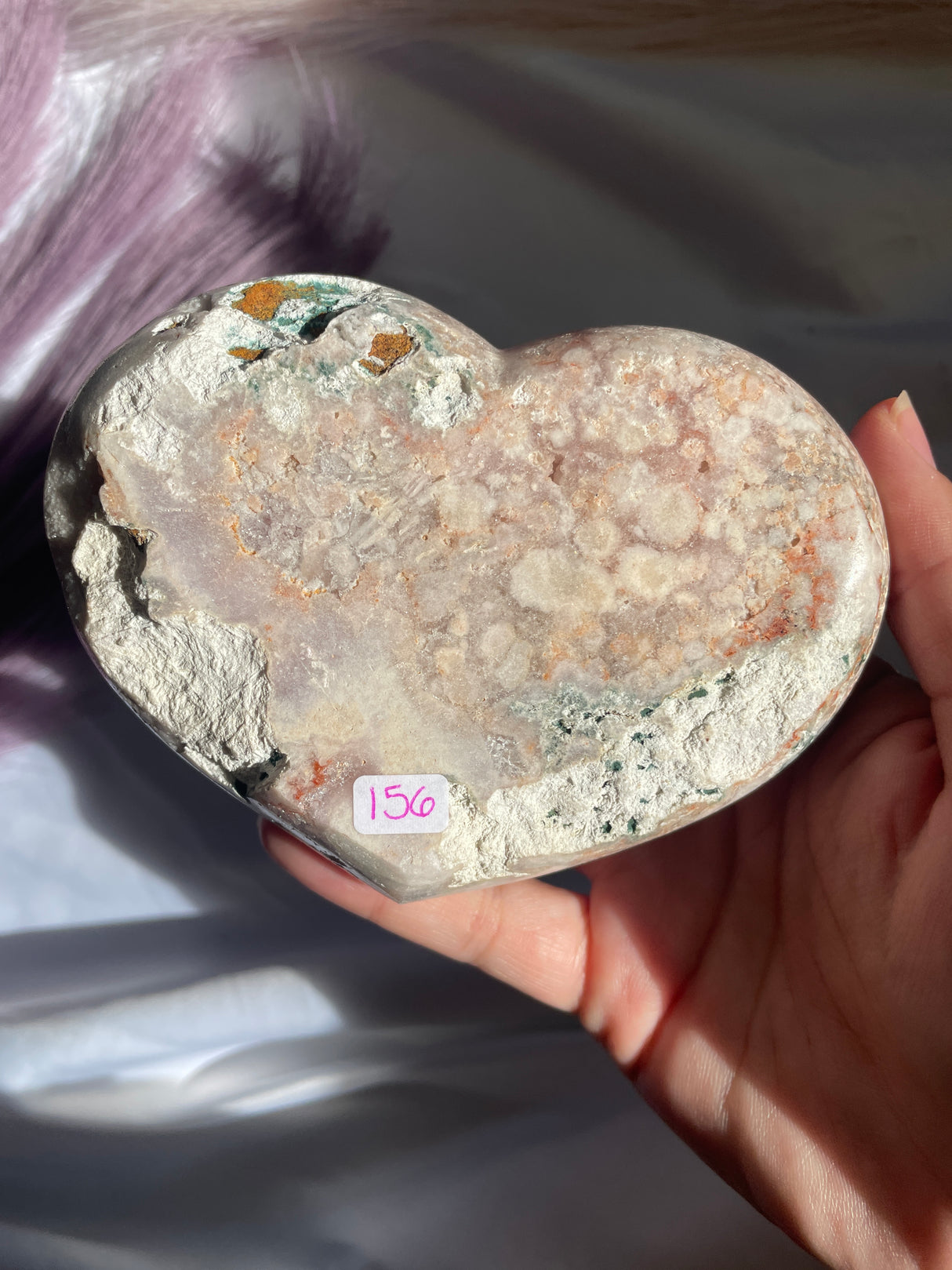 Druzy Pink Amethyst Heart
