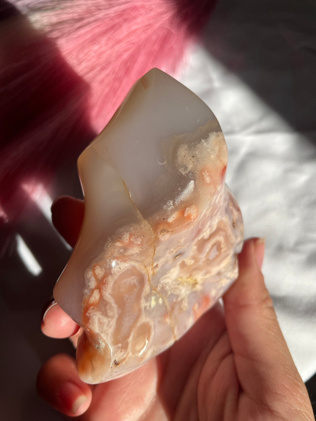 Colorful Pastel Flower Agate Flame