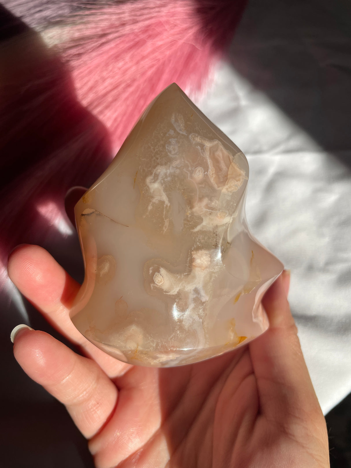 Colorful Pastel Flower Agate Flame