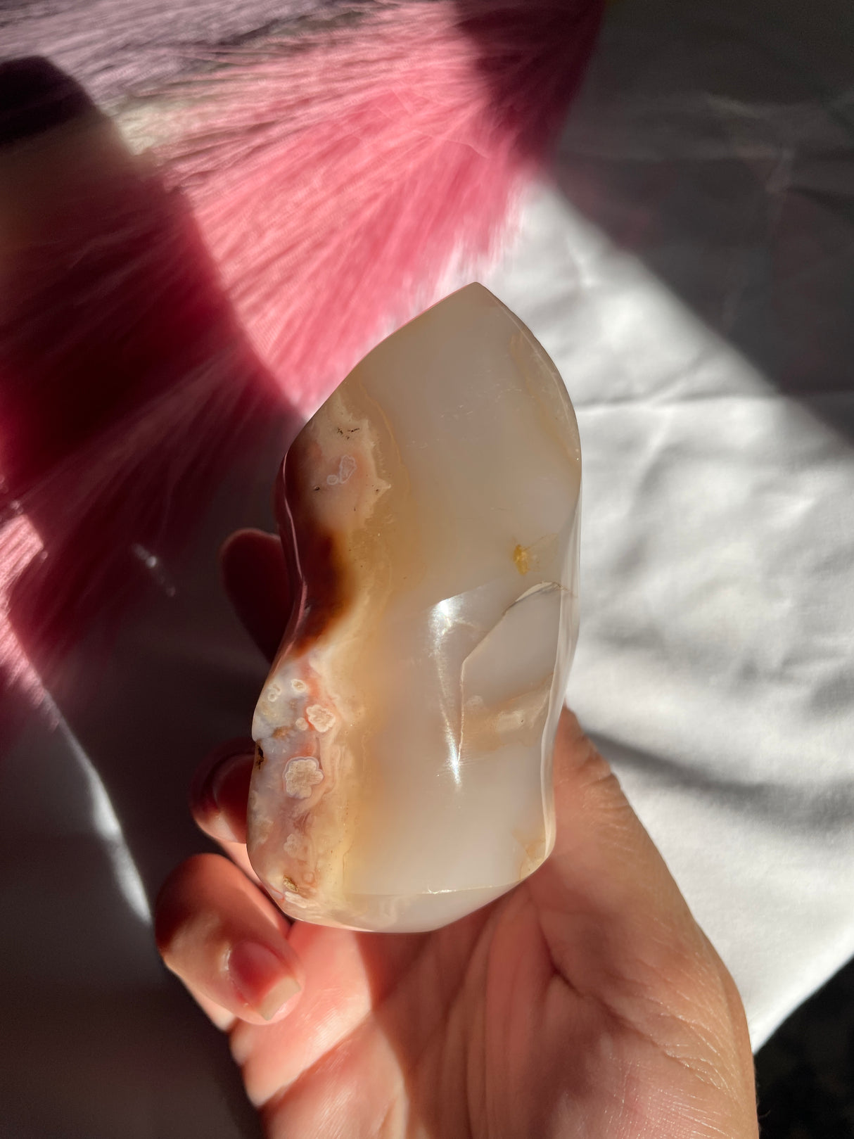 Colorful Pastel Flower Agate Flame