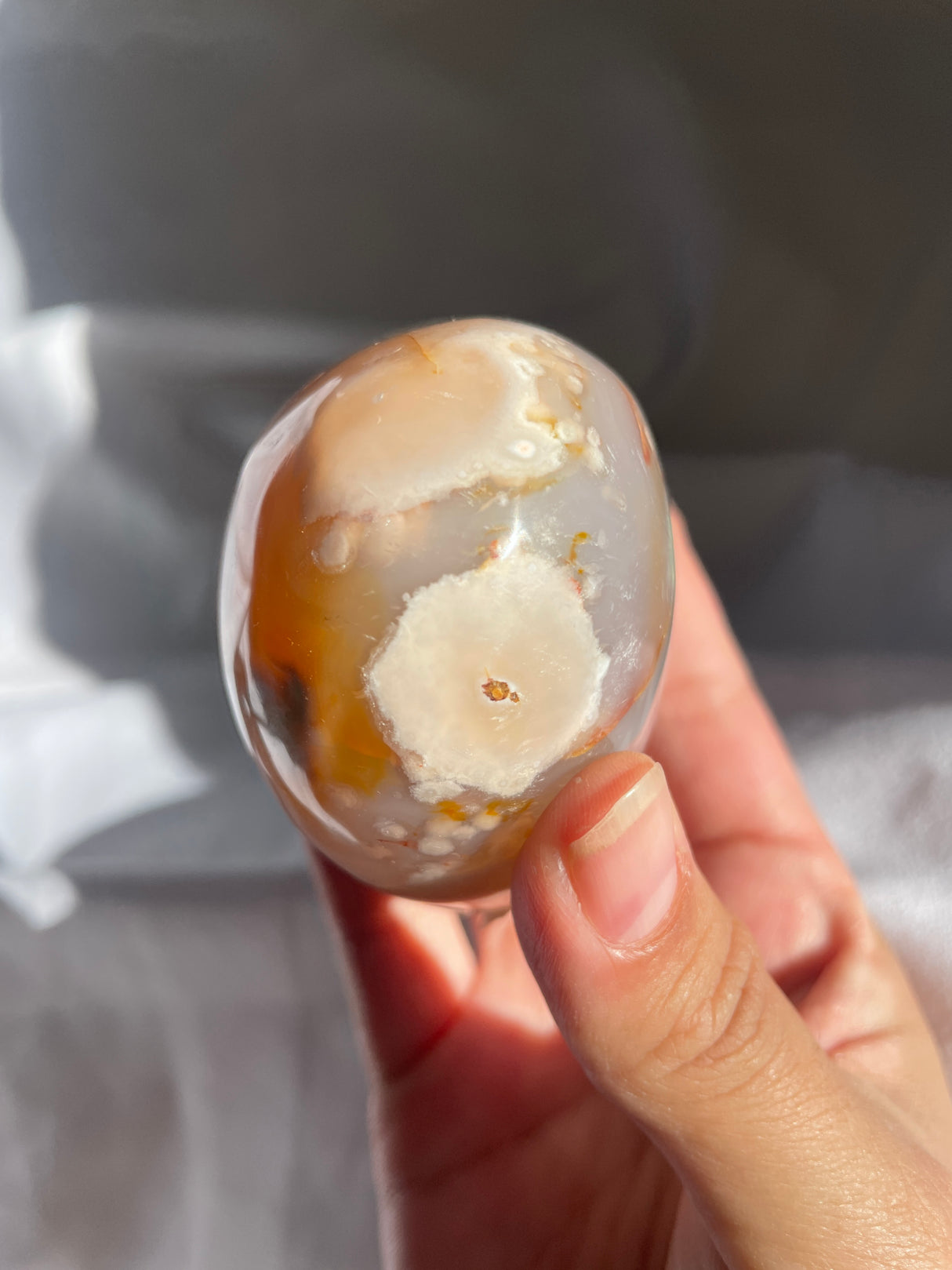 Colorful Pastel Flower Agate Heart