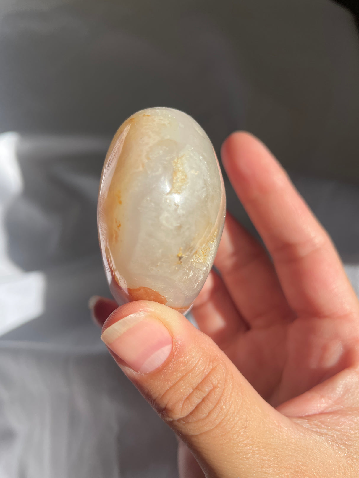 Colorful Flower Agate Heart