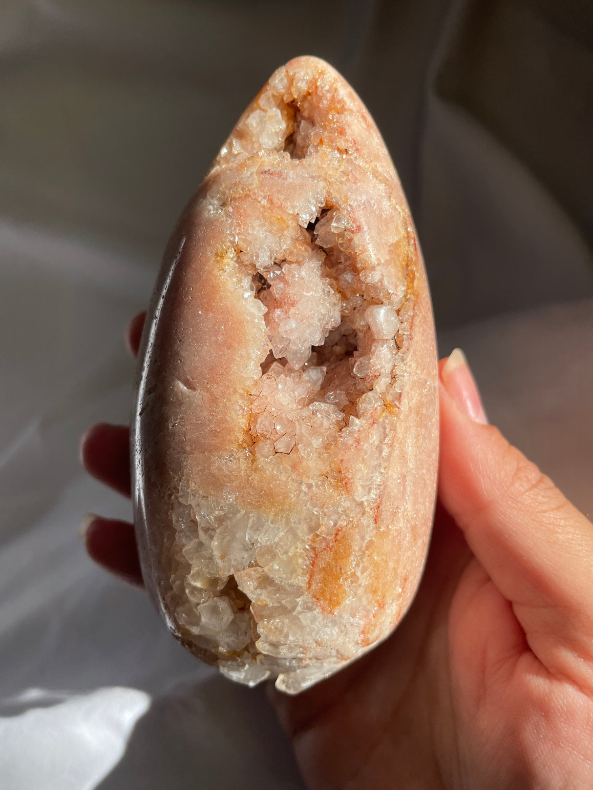 Druzy Pink Amethyst Egg