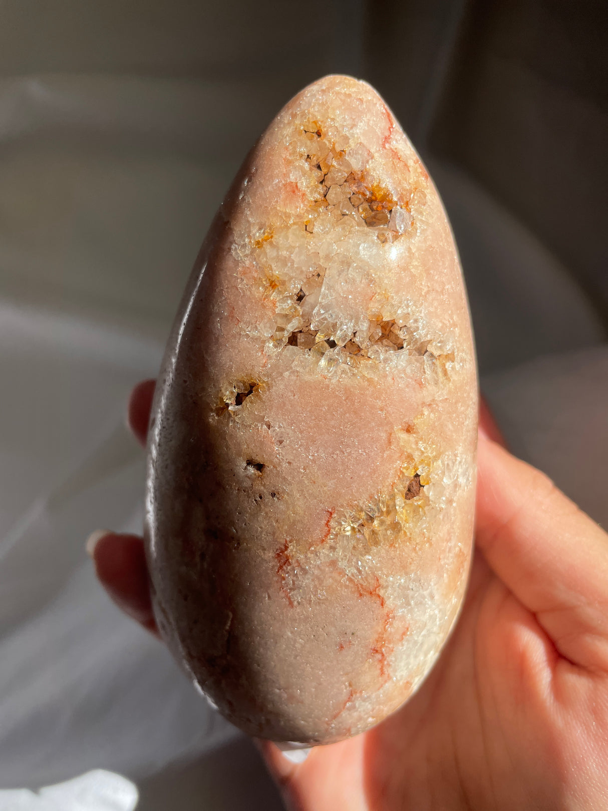 Druzy Pink Amethyst Egg