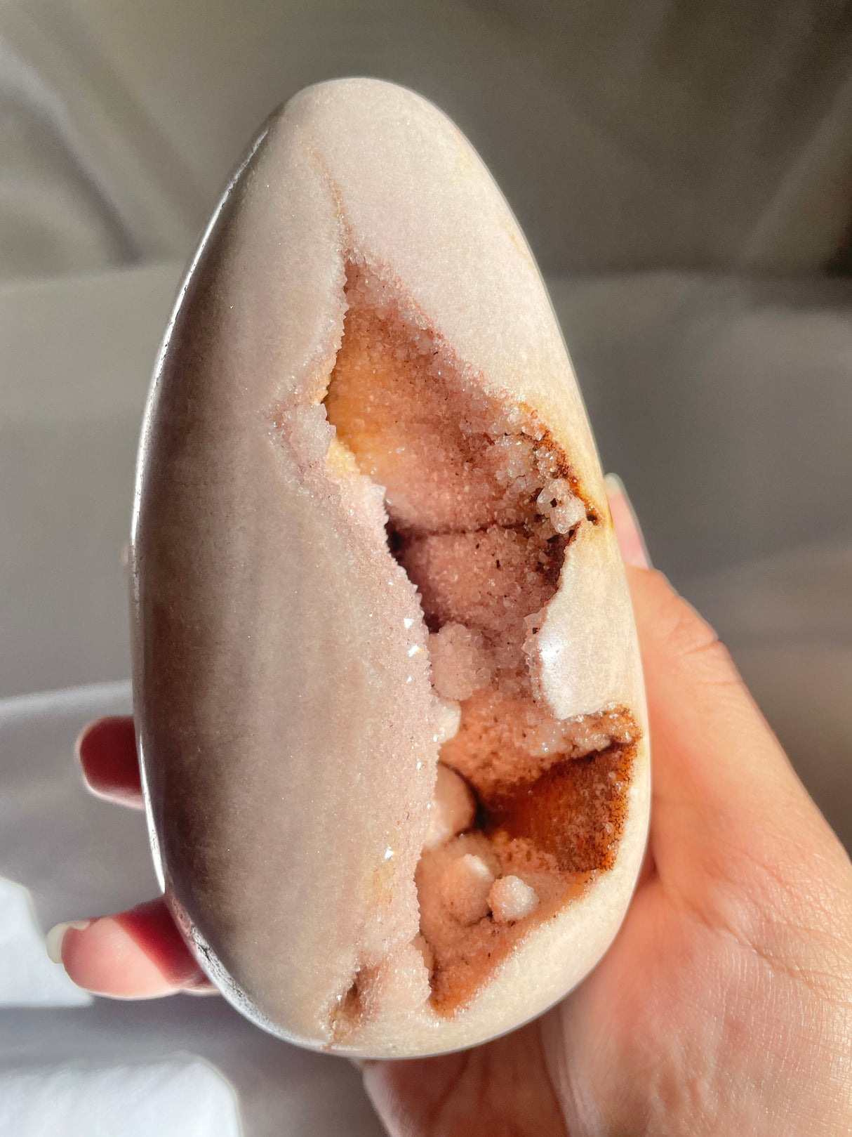 Druzy Pink Amethyst Egg