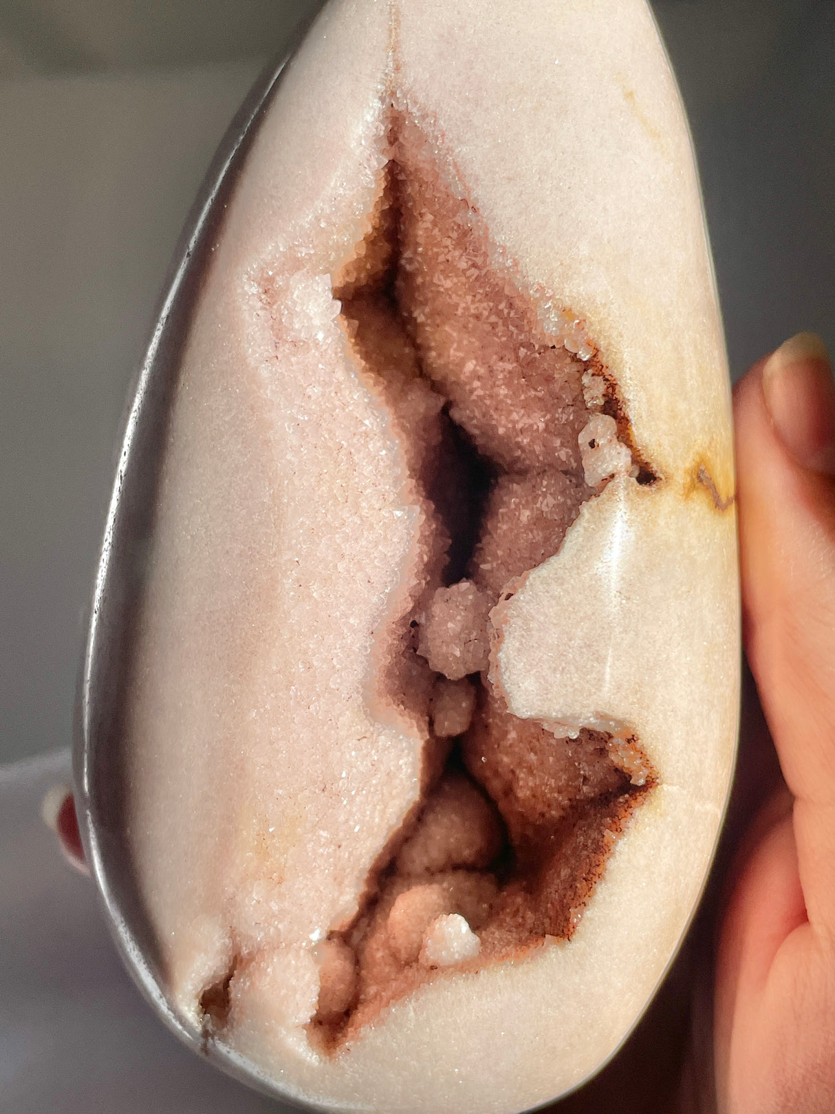 Druzy Pink Amethyst Egg