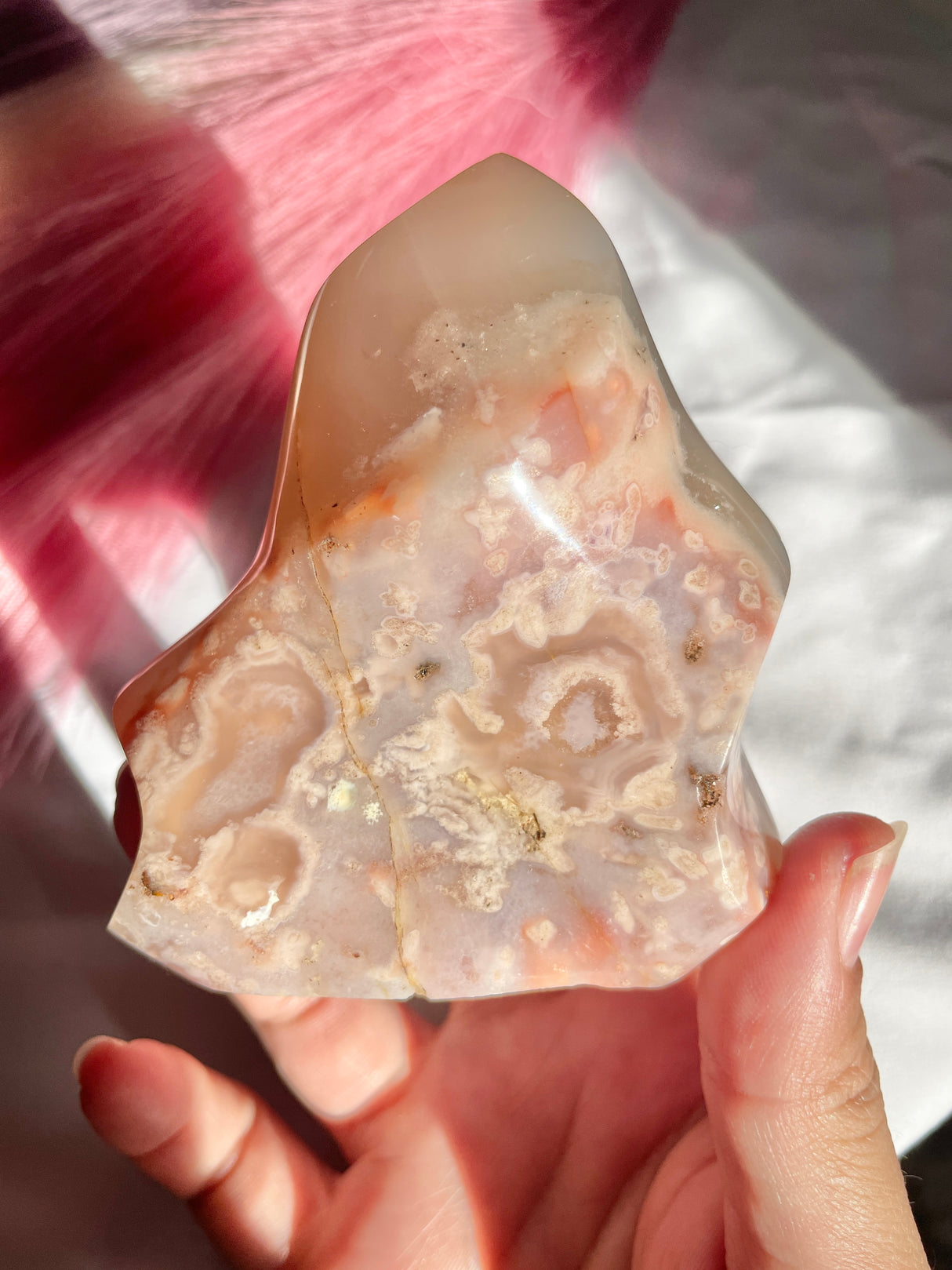 Colorful Pastel Flower Agate Flame