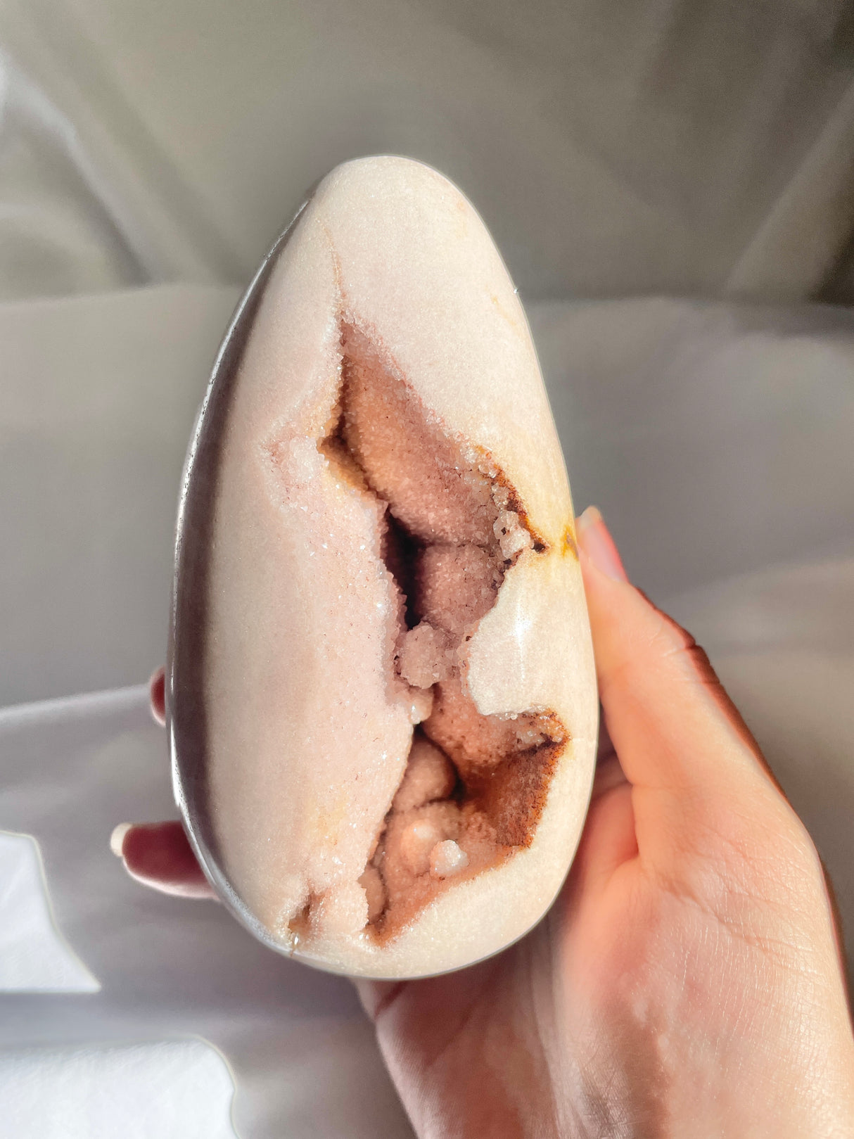 Druzy Pink Amethyst Egg