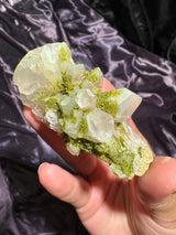 Druzy Epidote Quartz Cluster