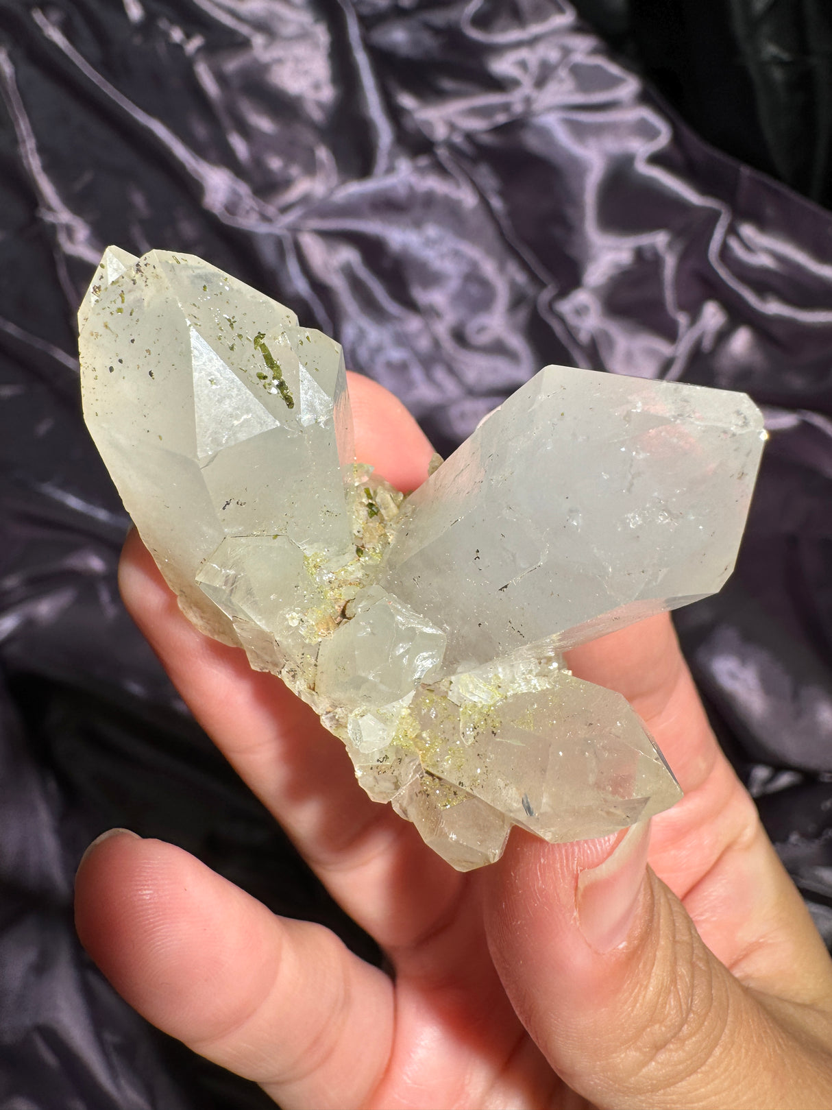 Epidote Quartz Cluster (Self Standing)