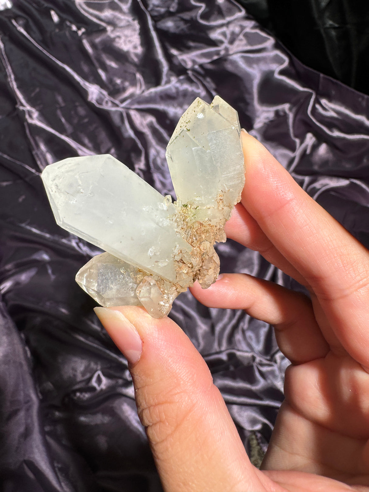 Epidote Quartz Cluster (Self Standing)
