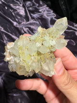 Druzy Epidote Quartz Cluster