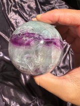Repaired Minty Magenta Fluorite Sphere