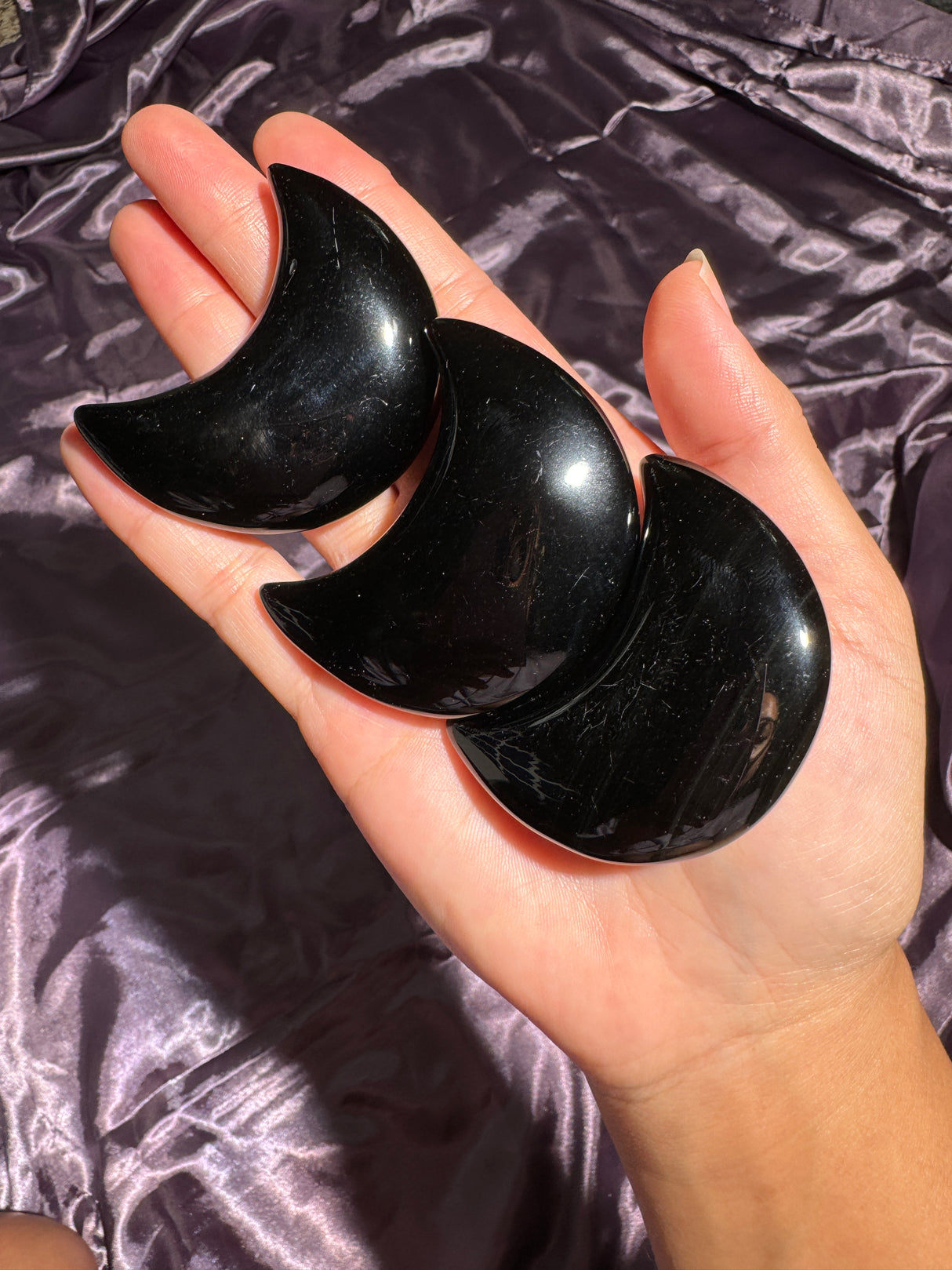 Obsidian Moon Carvings