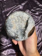 Druzy Agate Sphere with Colorful Banding