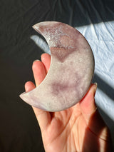 Pink Amethyst Moon Carving