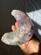 Pink Amethyst Moon Carving