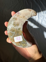 Pink Amethyst Moon Carving