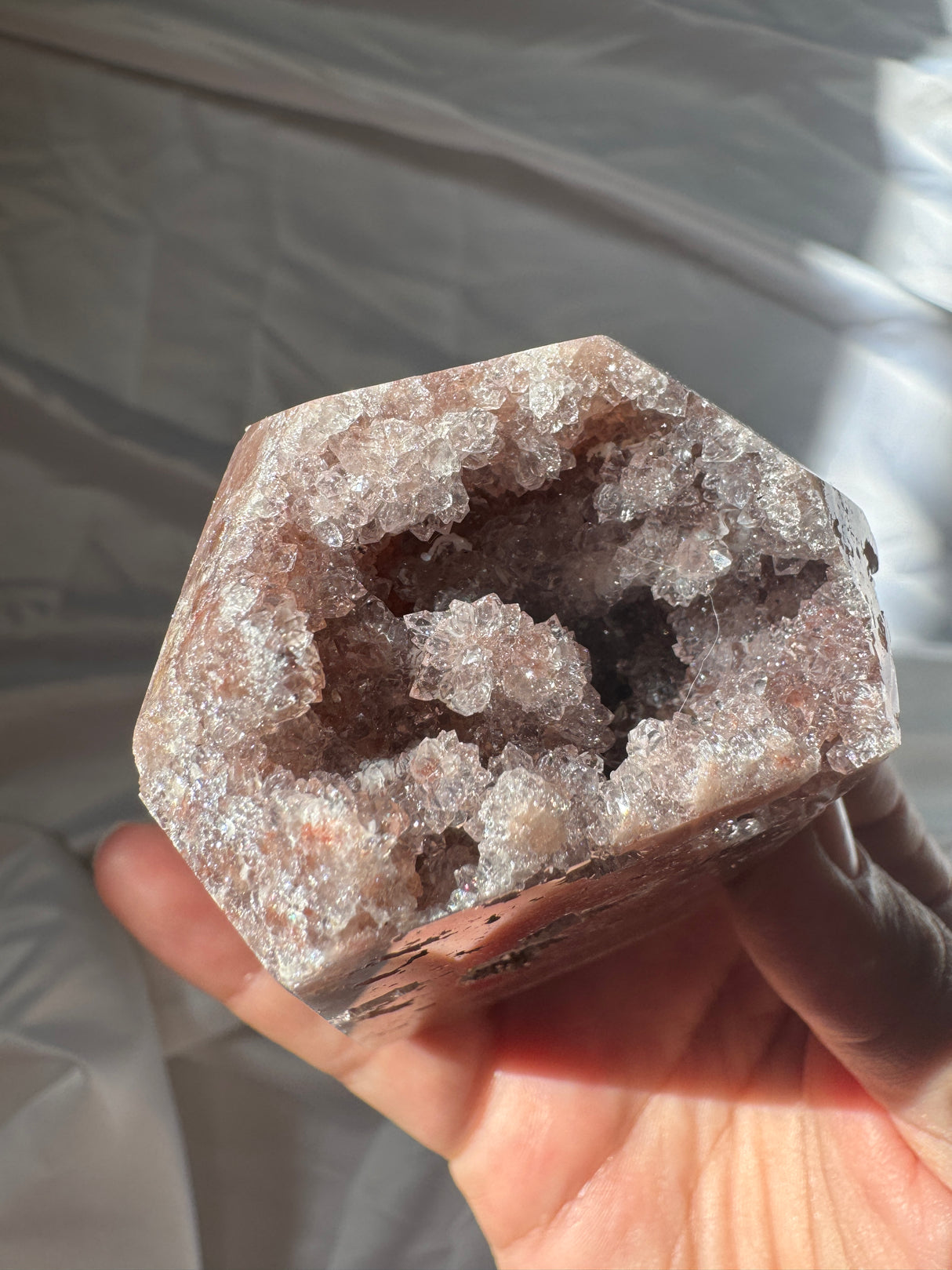 Druzy Pink Amethyst Tower