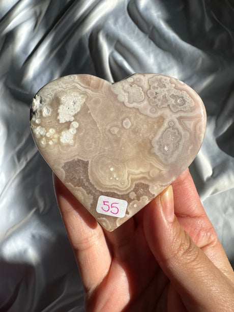 Flower Agate Heart