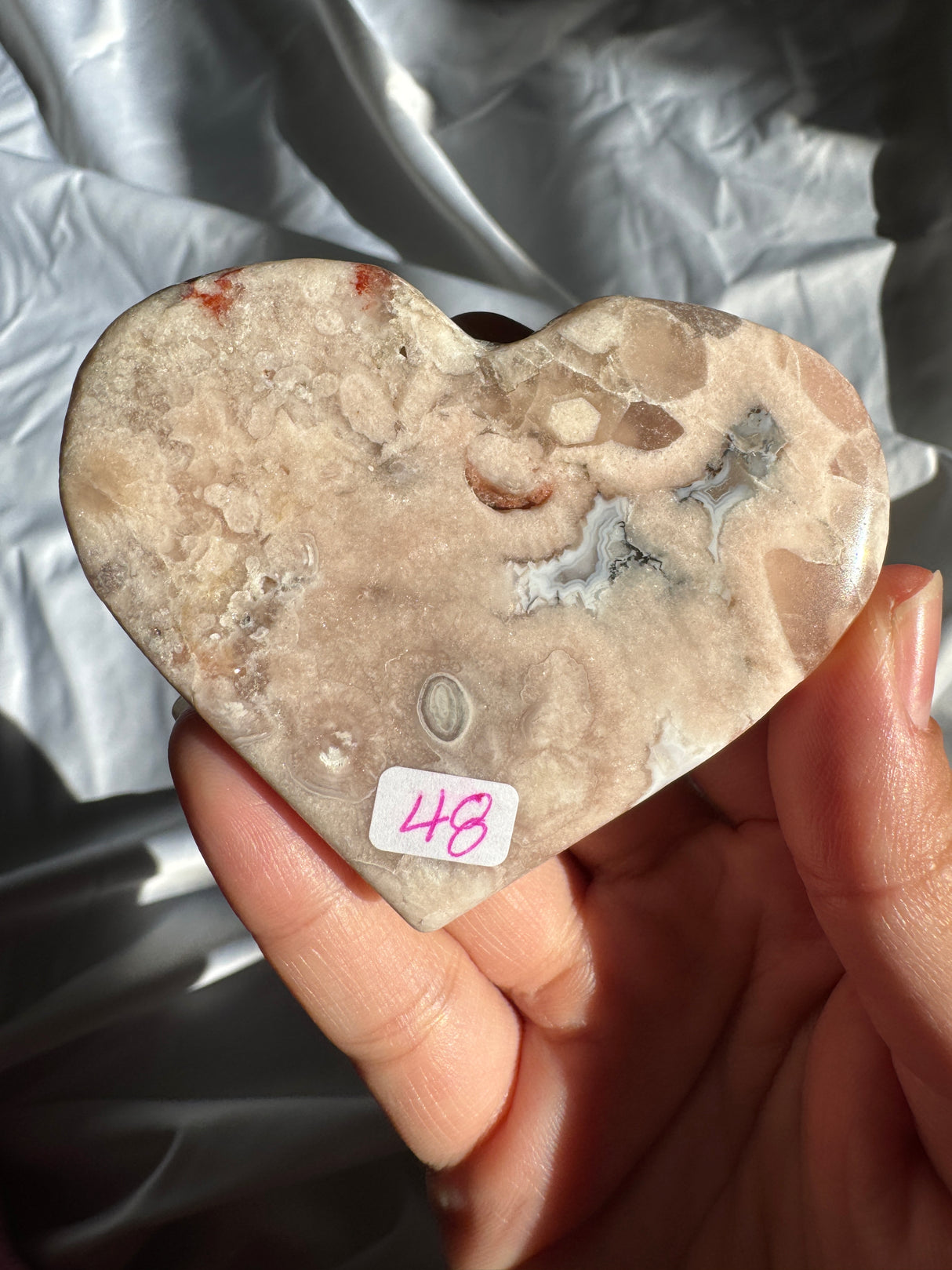 Flower Agate Heart