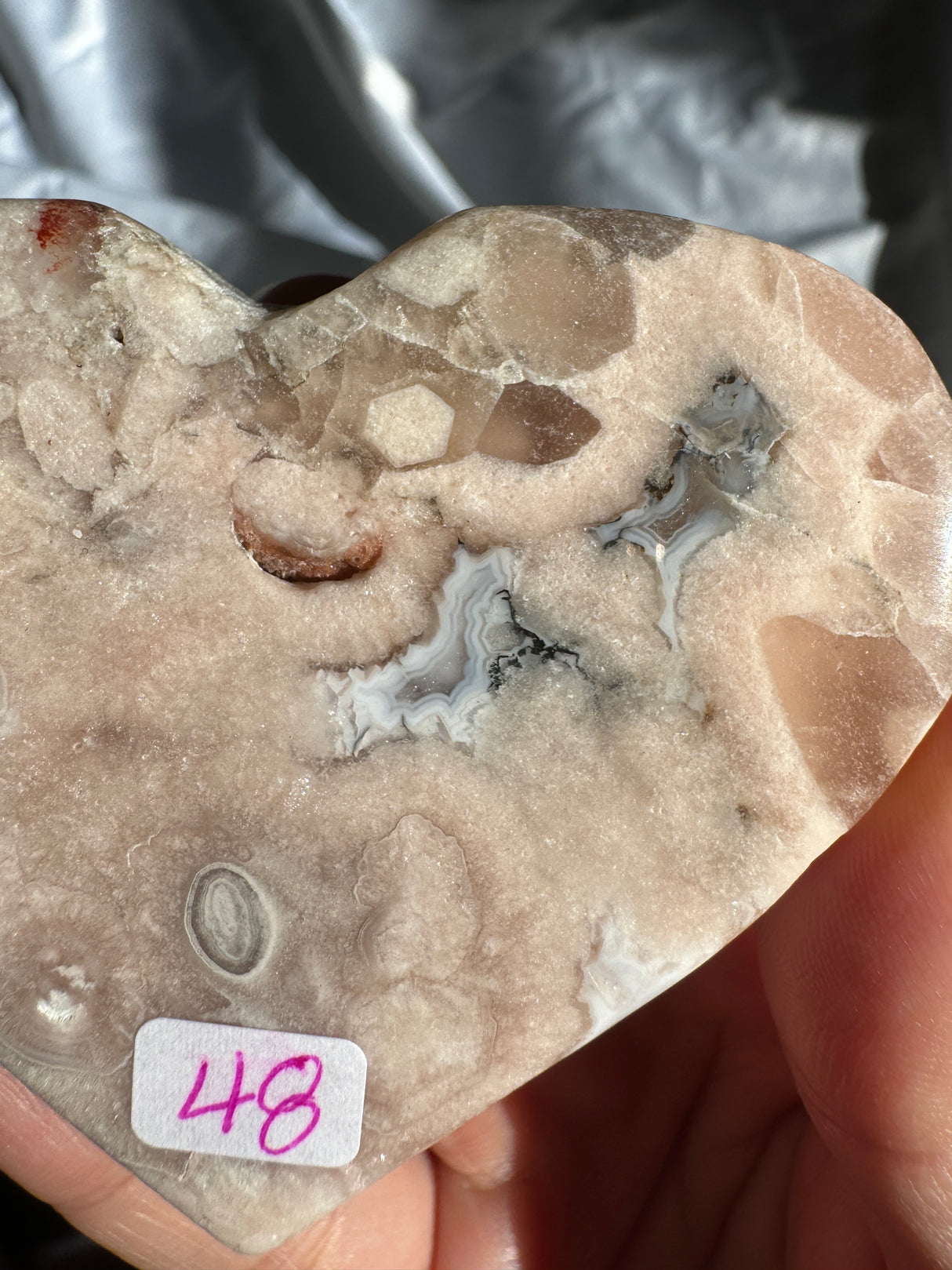 Flower Agate Heart