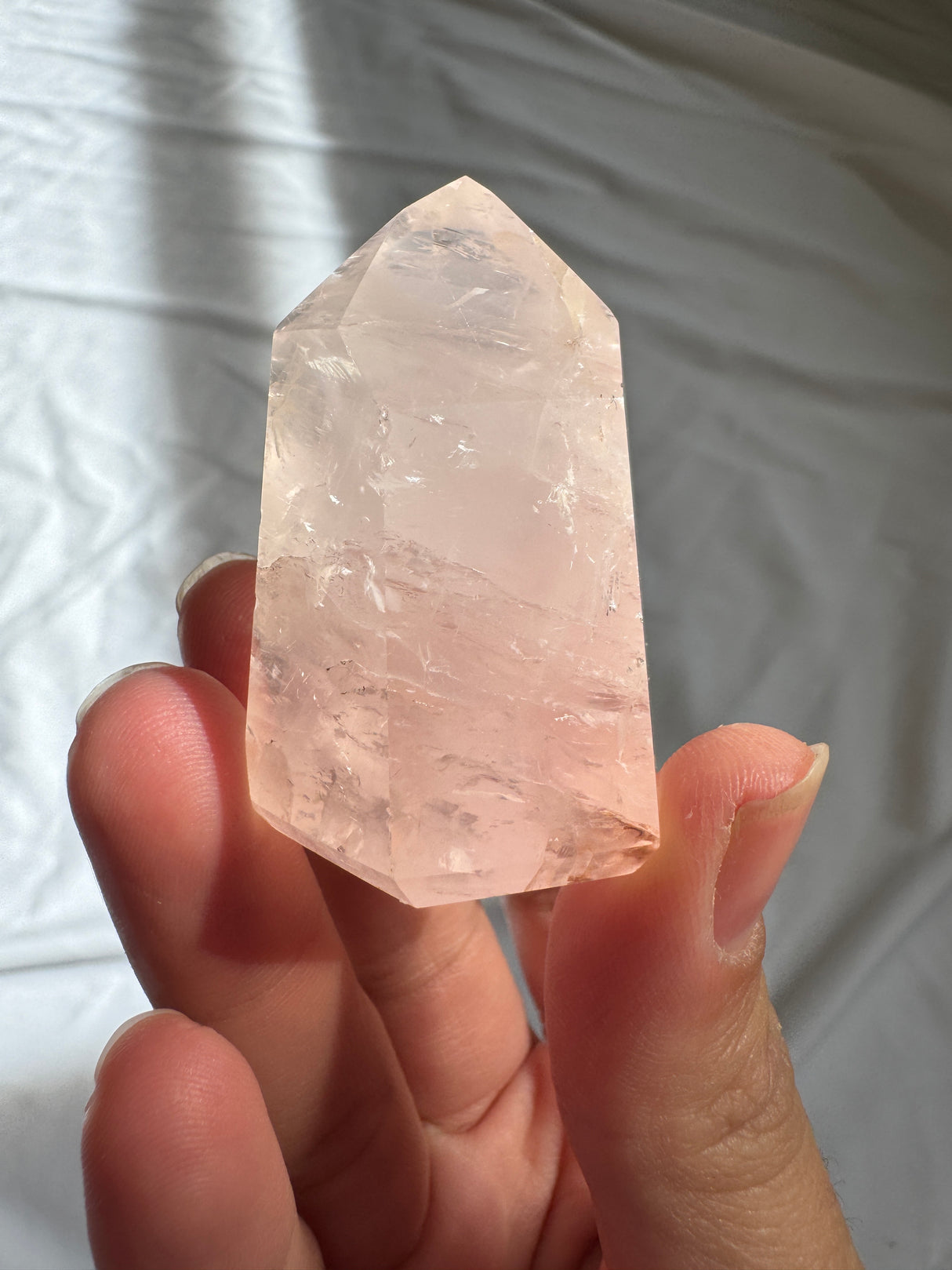 Gemmy Rose Quartz Tower