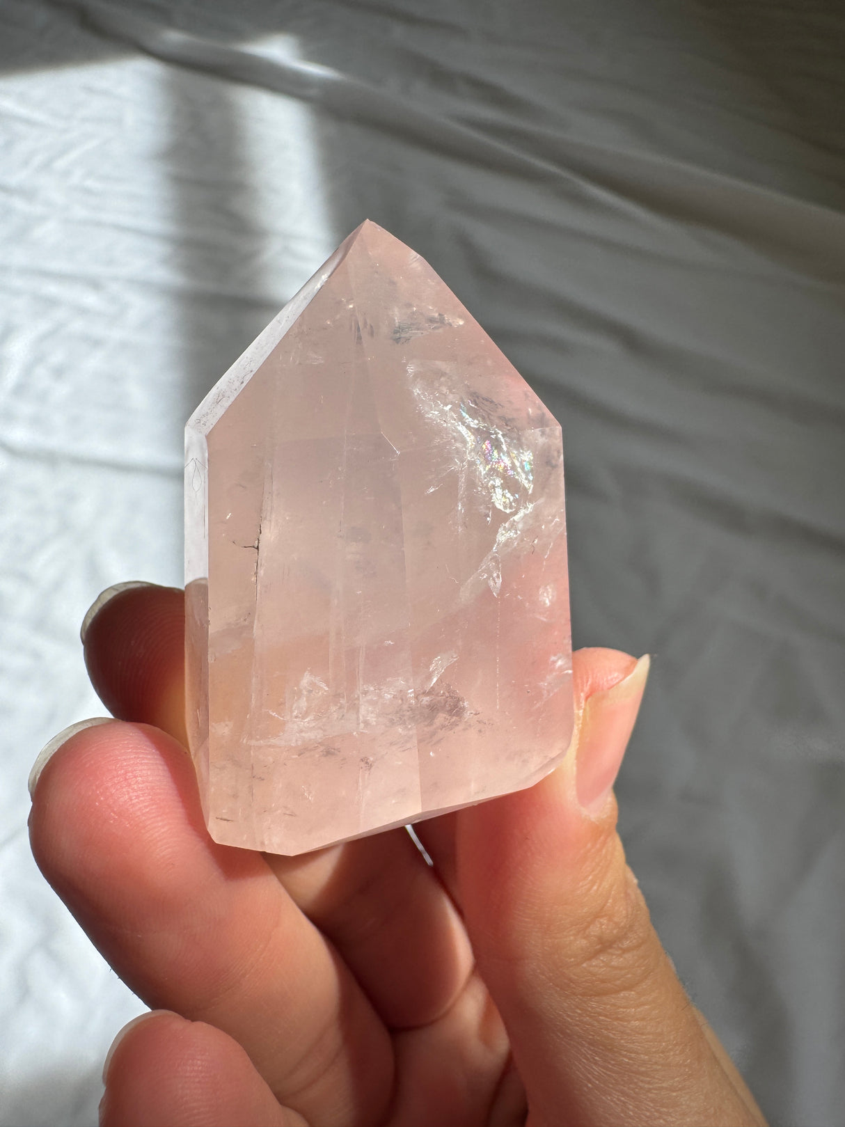 Gemmy Rose Quartz Tower