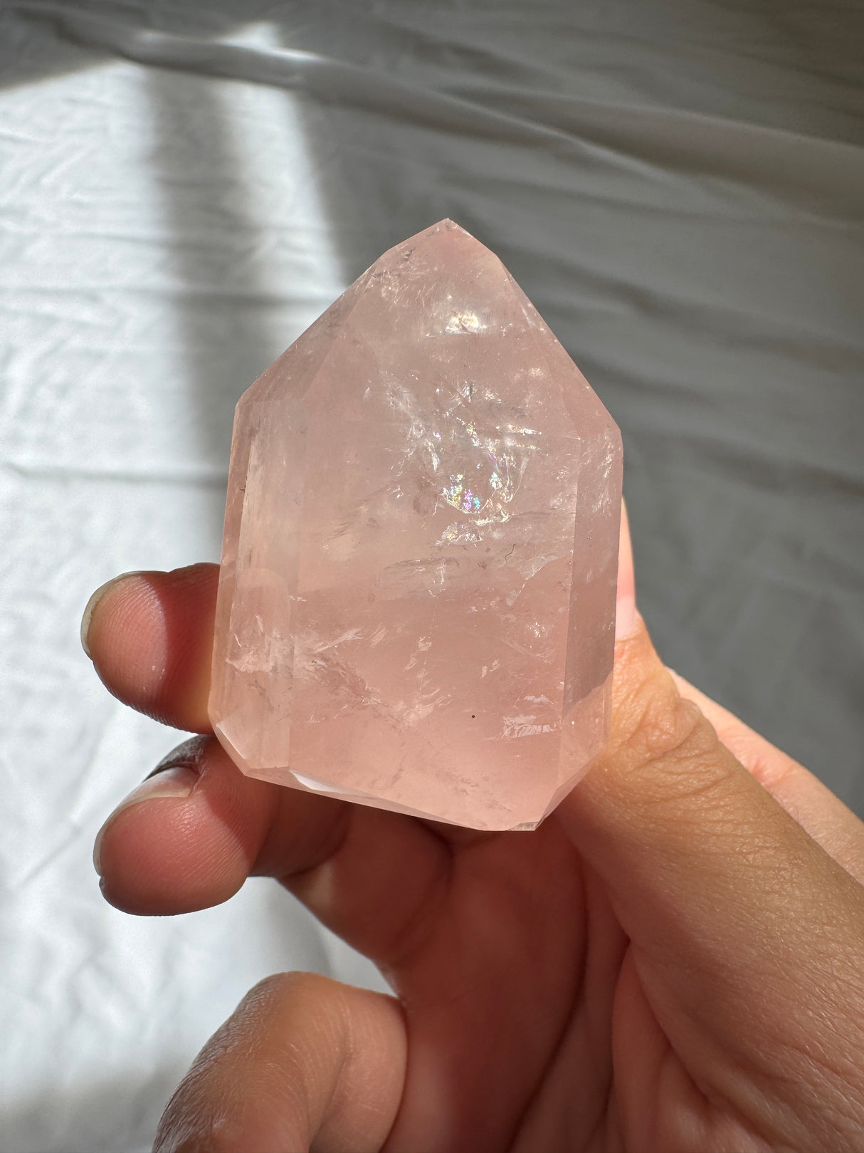 Gemmy Rose Quartz Tower