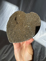 Army Green Sugar Druzy Rainbow Amethyst Heart
