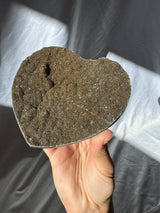 Army Green Sugar Druzy Rainbow Amethyst Heart