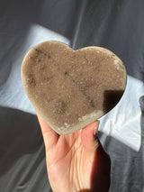 Chocolate Sugar Druzy Rainbow Amethyst Heart