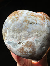Sparkly Pastel Sea Jasper Heart