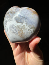 Sparkly Pastel Sea Jasper Heart