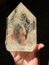 Champagne Brazilian Citrine Tower with Rainbows