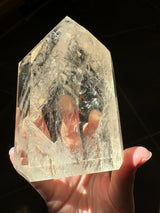 Champagne Brazilian Citrine Tower with Rainbows
