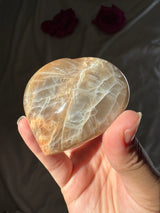 Peach Moonstone Heart