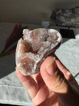 Druzy Maroon Pink Amethyst Heart