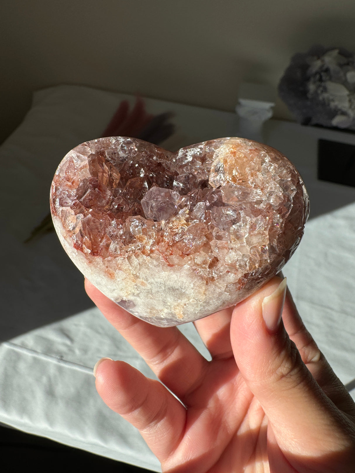 Pink Amethyst Heart