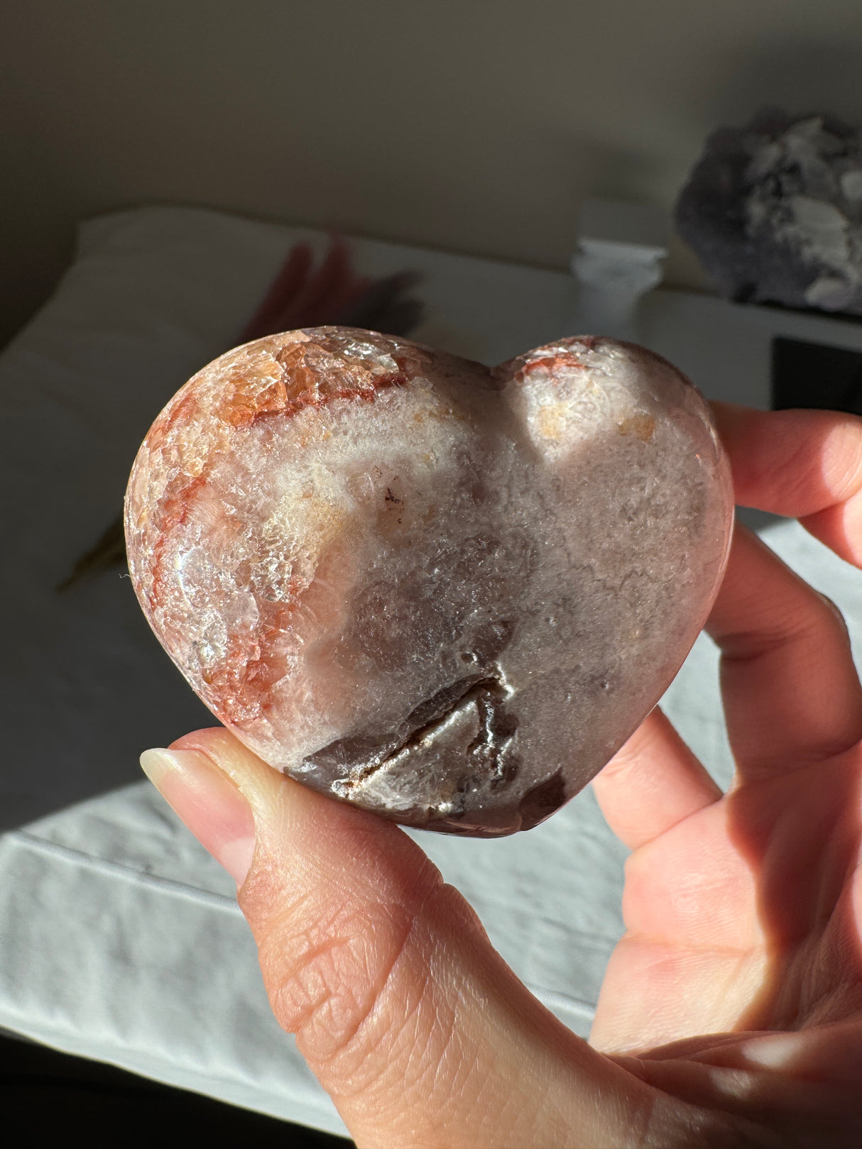 Pink Amethyst Heart