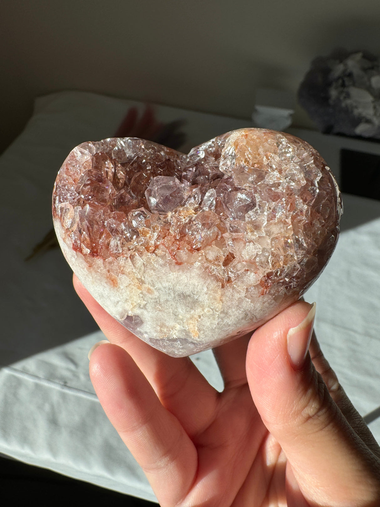 Pink Amethyst Heart