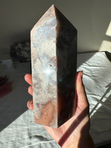 Flower Druzy Peachy Pink Amethyst Tower