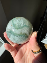 Green Agate Quartz Sphere
