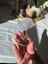 Gemmy Rose Quartz Free Form with Stand