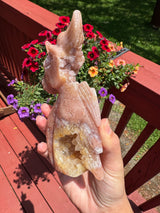 Druzy Pink Amethyst Unicorn