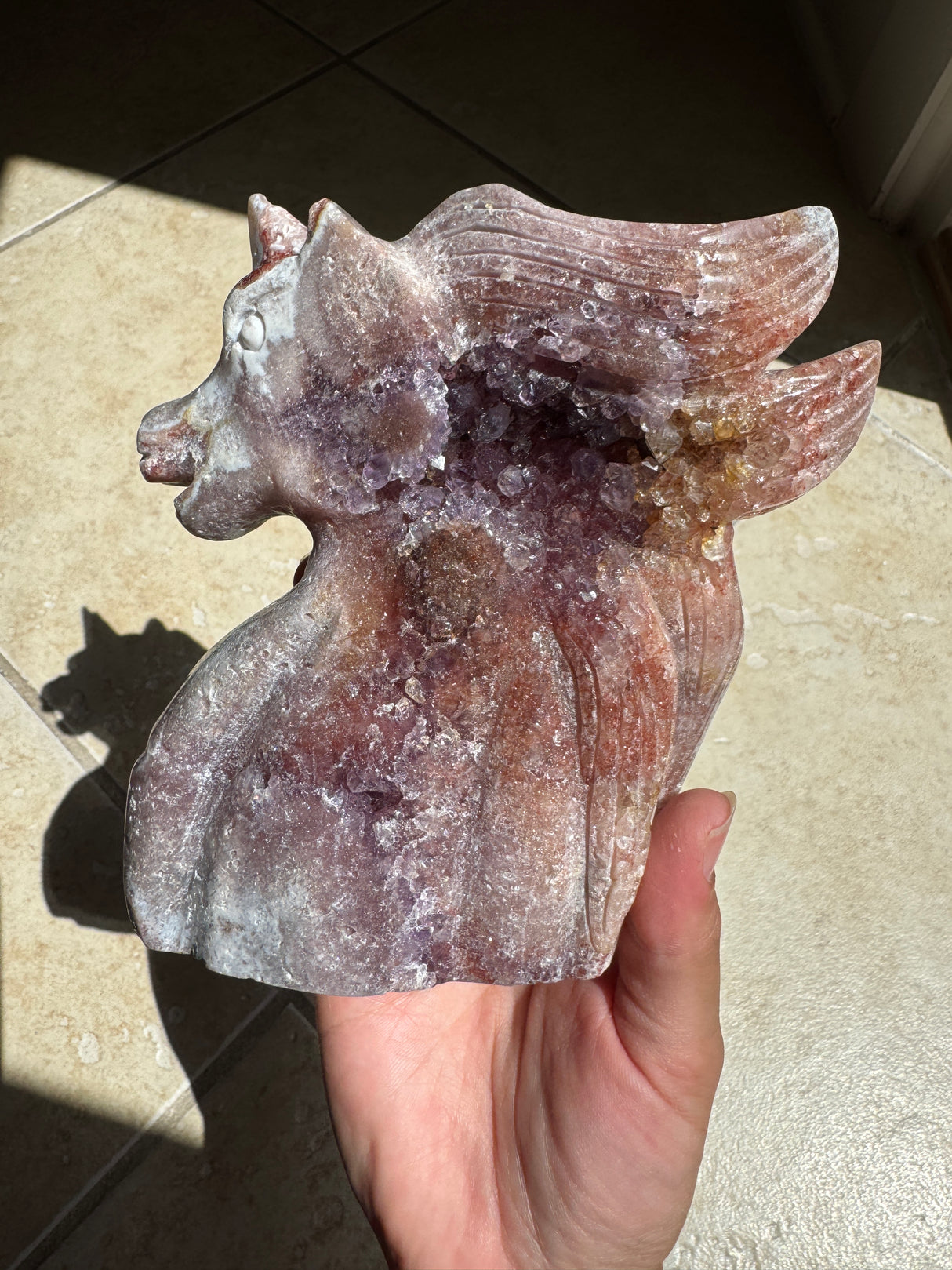 Lavender Pink Amethyst Unicorn