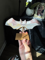 Pink Amethyst Bat on stand