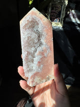 Pink Amethyst x Smoky Quartz Tower